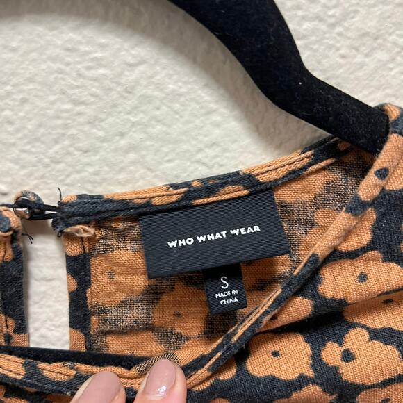 Who What Wear Floral Flower Peplum Short Sleeve Blouse Top Size Small - Picture 5 of 6